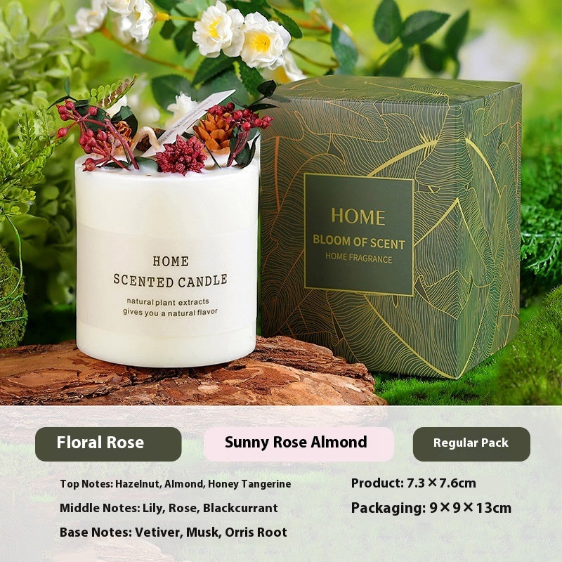 Hand Gift Real Flower Fragrance Candle