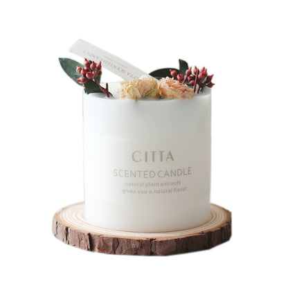 Hand Gift Real Flower Fragrance Candle