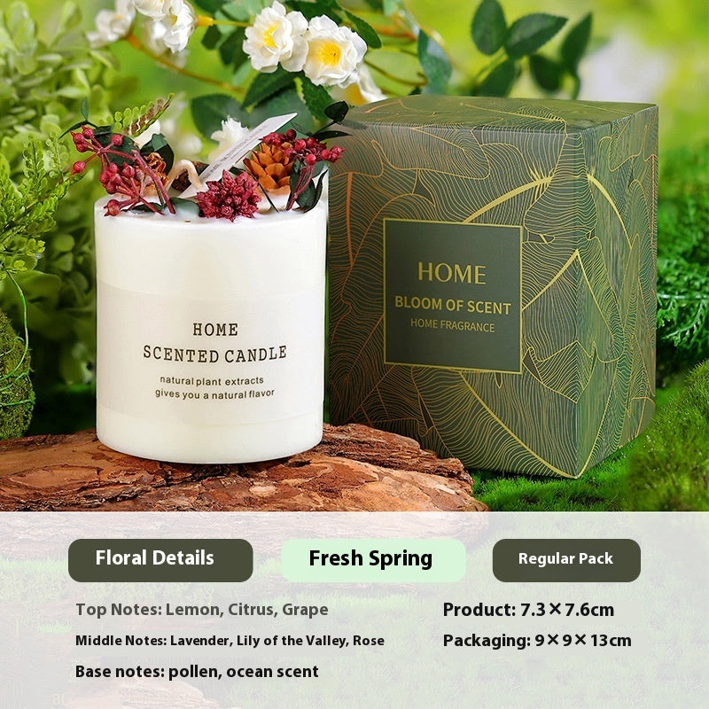Hand Gift Real Flower Fragrance Candle