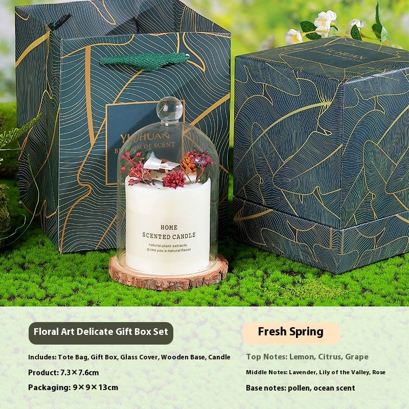 Hand Gift Real Flower Fragrance Candle