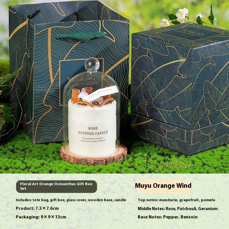 Hand Gift Real Flower Fragrance Candle