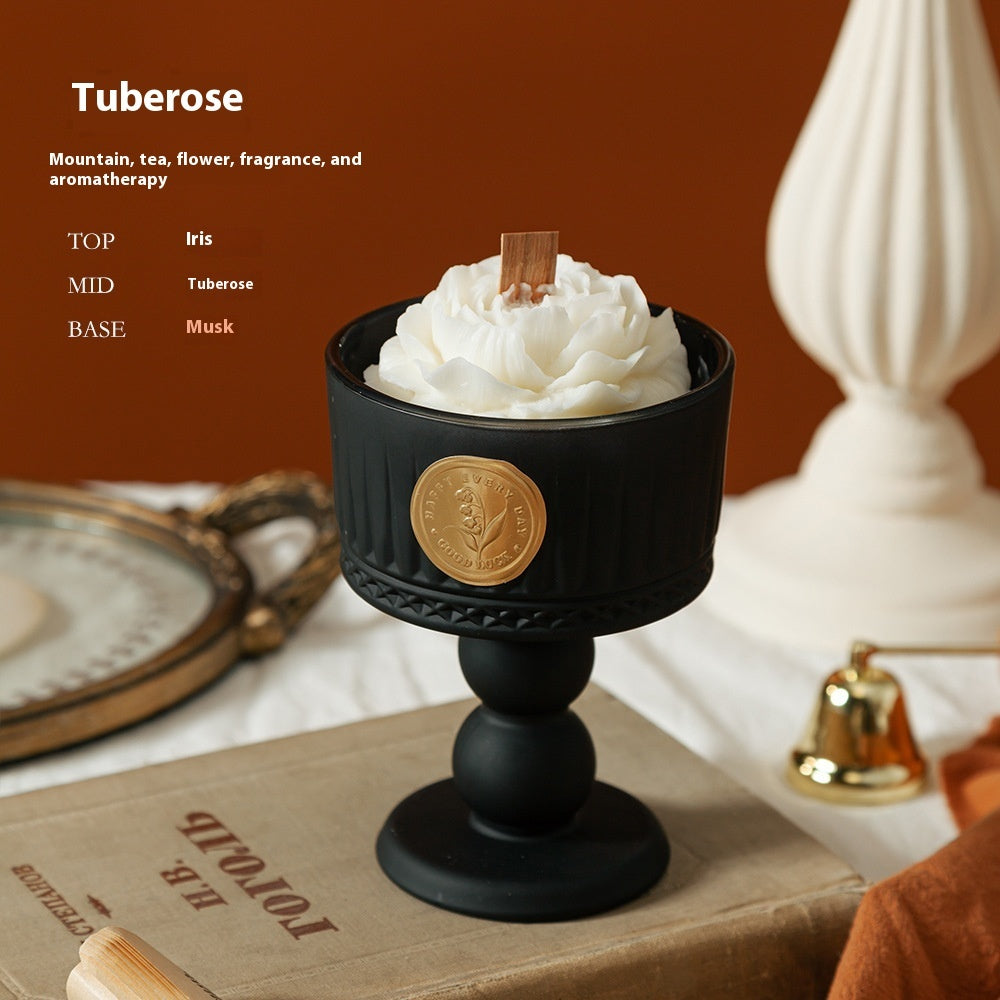 exclude-gallery. Detailed Black Sunset Jade notes for Camellia Porcelain Cup Candle: Top notes: Iris; middle notes: tuberose; base notes: musk