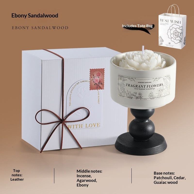 Detailed scent notes for Ebony Sandalwood: Top notes: leather; Middle notes: incense, agarwood, ebony; Base notes: patchouli, cedar, guaiac wood