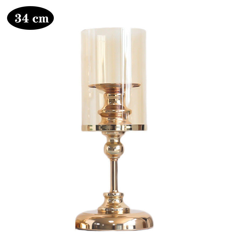 Detailed Delphy Metal Candle Holder: 34cm. exclude-gallery