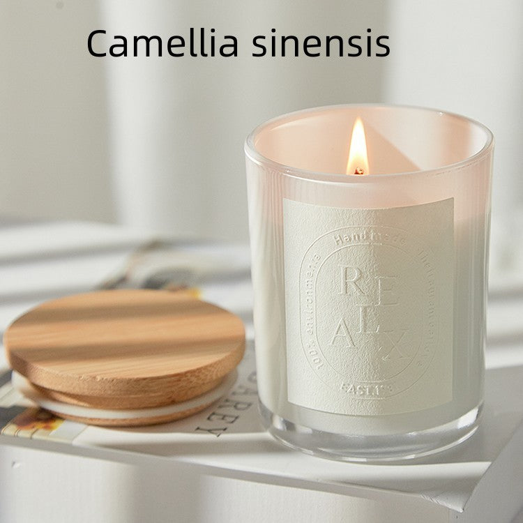 Detailed scent note for Essential Oil Osmanthus Candle: camellia sinensis. exclude-gallery