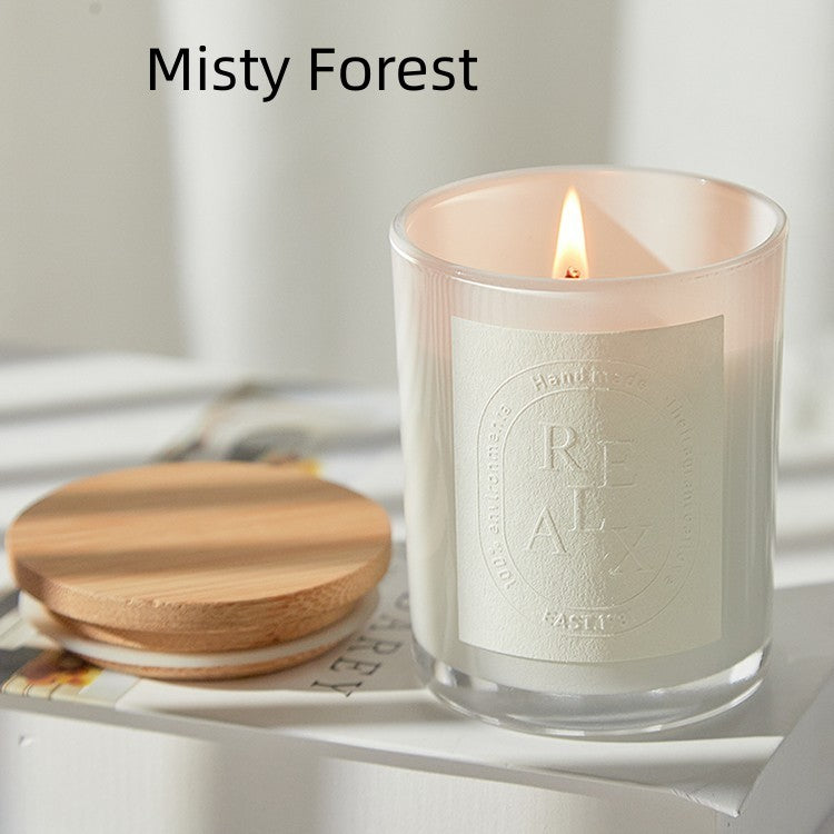 Detailed scent note for Essential Oil Osmanthus Candle: misty forest. exclude-gallery