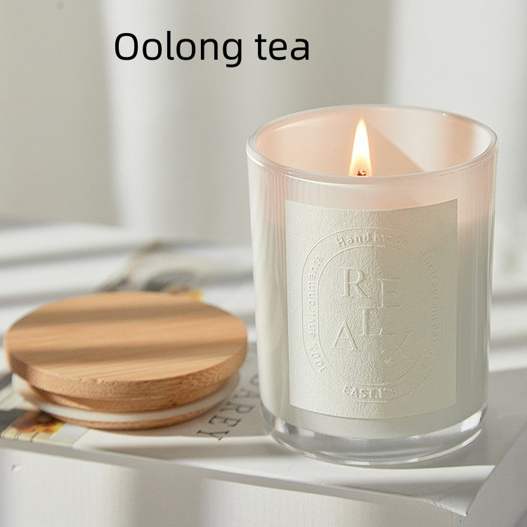 Detailed scent note for Essential Oil Osmanthus Candle: oolong tea. exclude-gallery