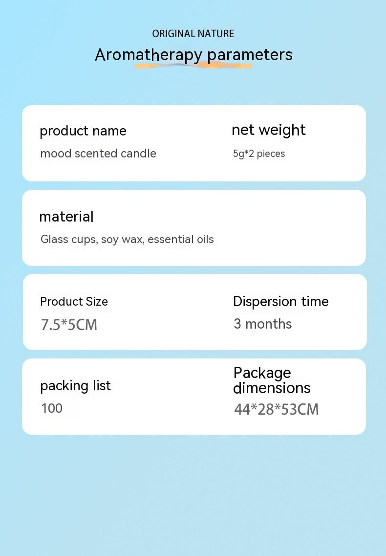 Bougie d'aromathérapie aux huiles essentielles et à la cire de soja
