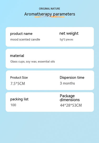 Bougie d'aromathérapie aux huiles essentielles et à la cire de soja