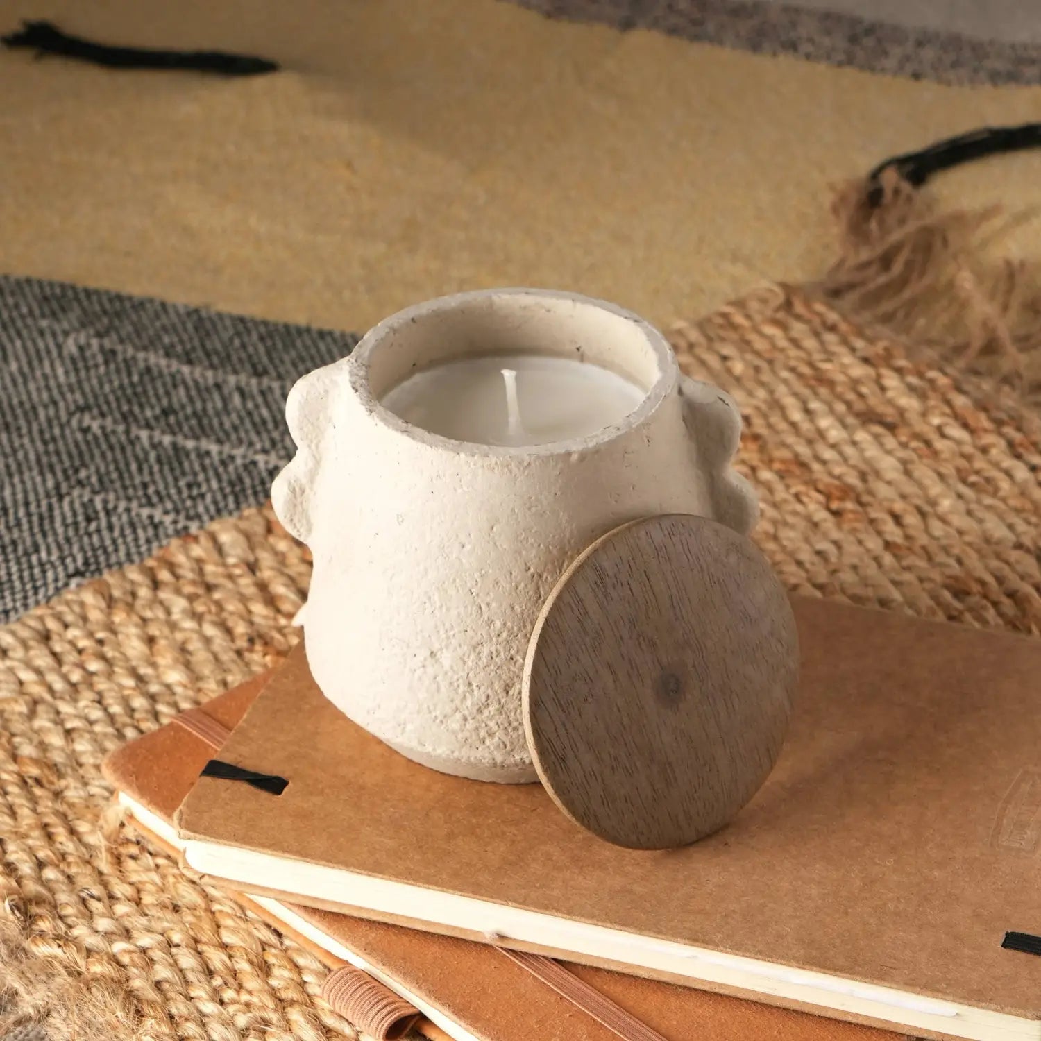 Jar Candle Ecomix Wax Fill With Wooden Lid Vanilla Lavender 8oz