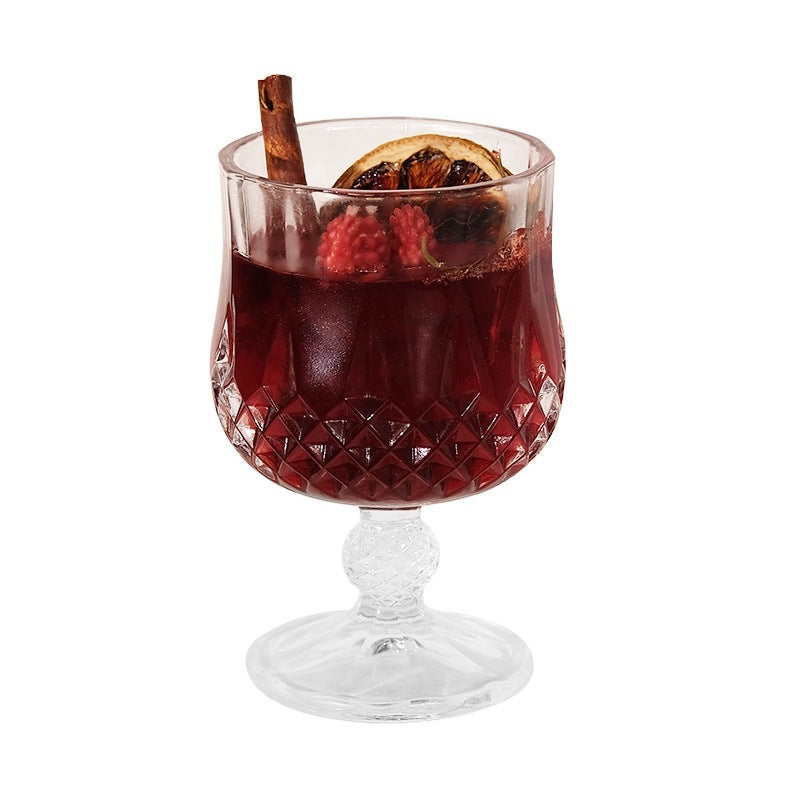 Bougie en forme de coupe à vin en cristal gélifié
