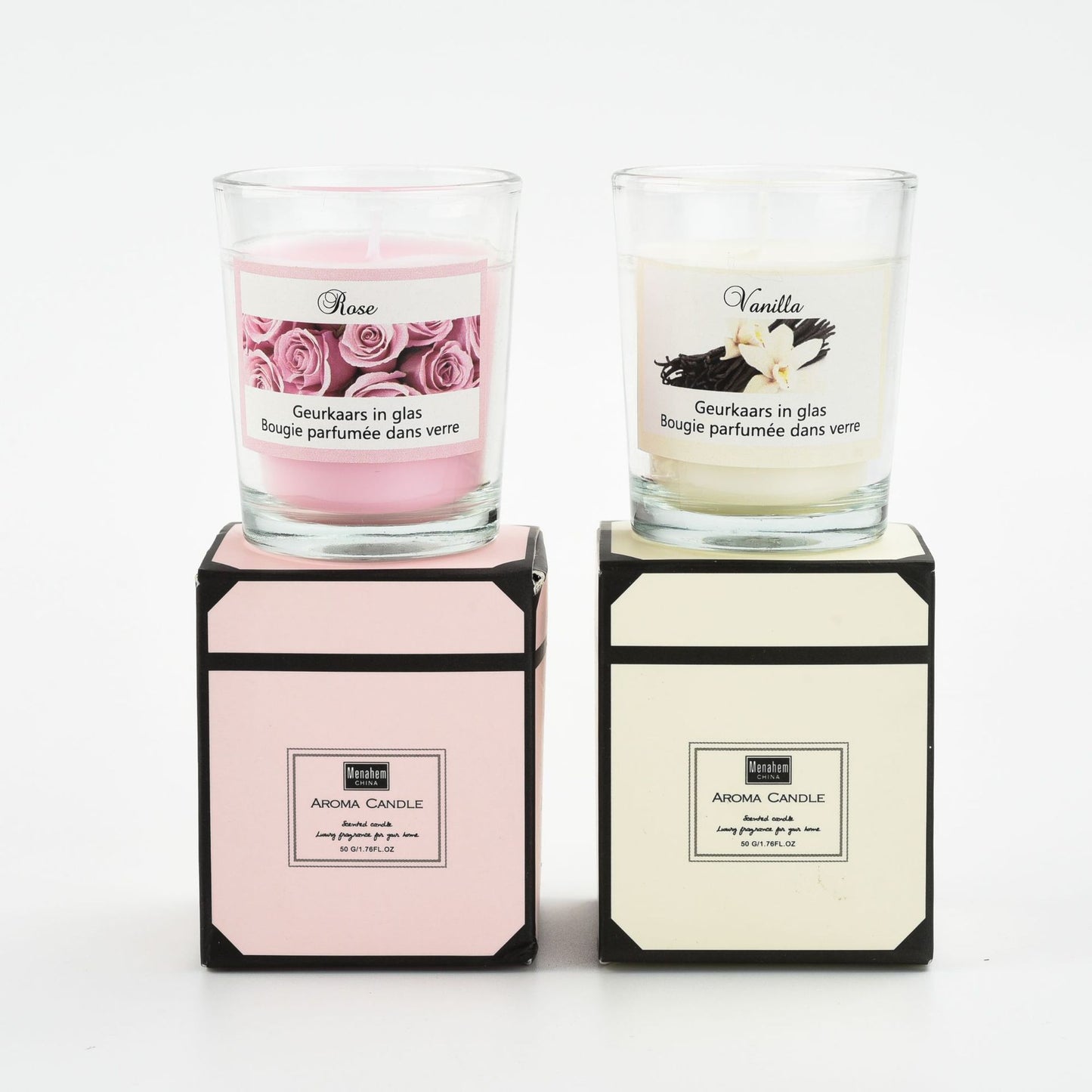 Delphy plant fragrance rose and vanilla notes candles with luxury gift boxes.